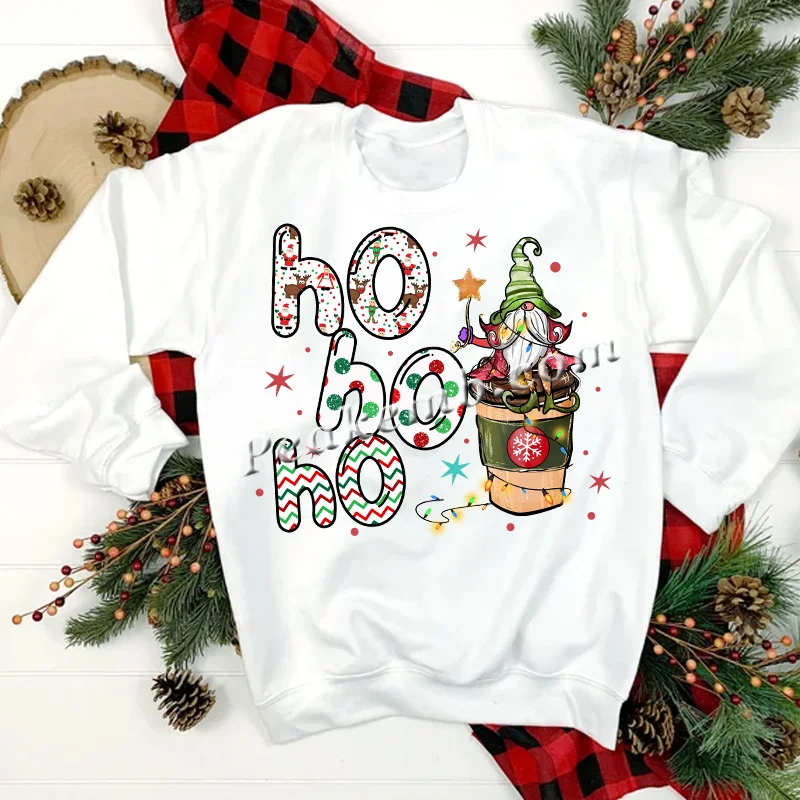 Coffee Hohoho Christmas Vinyl Printed Transfer Iron on Sublimation Christmas Shirt Leopard Print Grinch Christmas