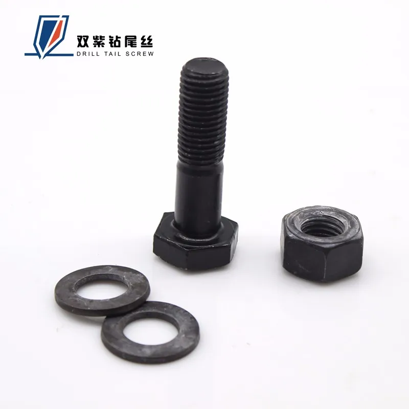 Carbon steel stainless steel outer hexagon bolts Natural color electroplating black 8.8 high strength bolts