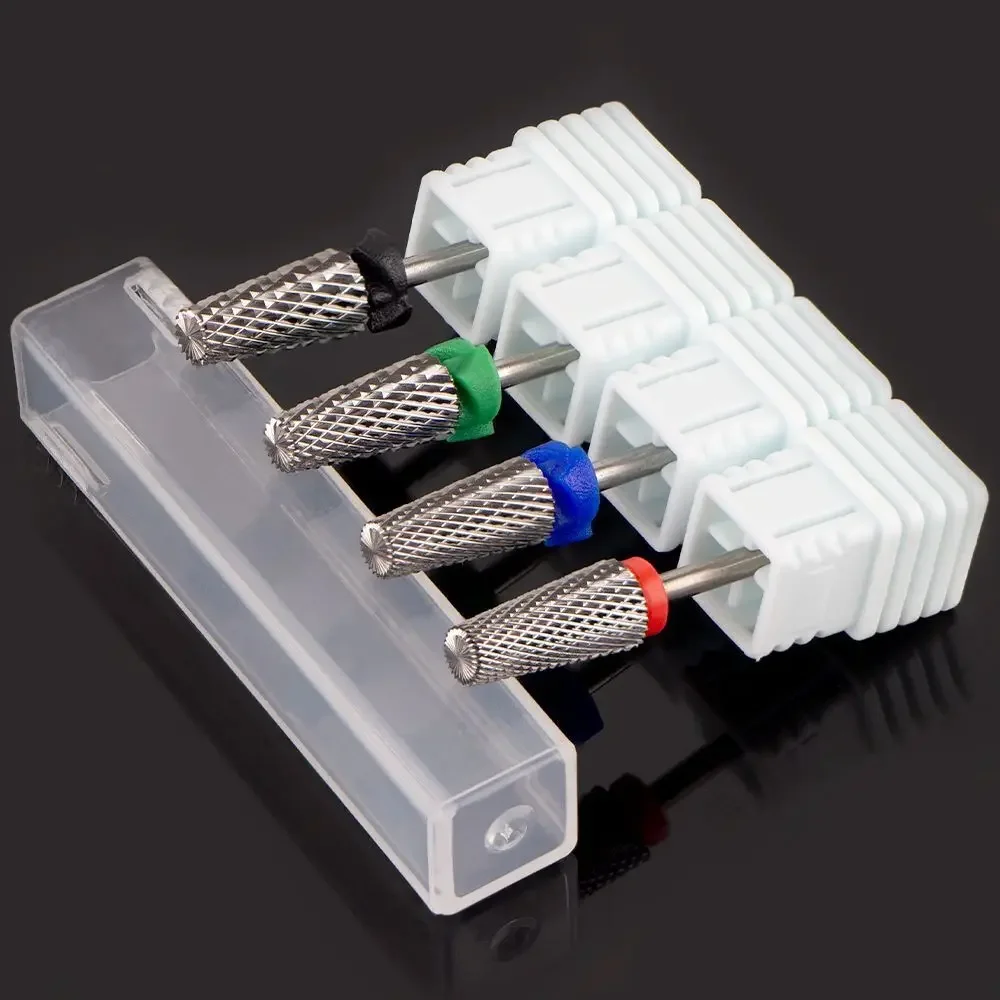 5 in 1 Nail Drill Bits 3/32 Tapered Carbide for Nails Electric Drills File Accessories Removal Gel  Cuticle Drill Bit