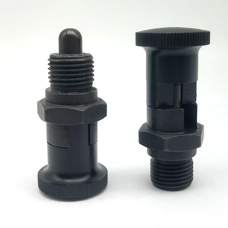 Black Oxide SUM22 Thread Aluminum Knob spring loaded plunger  Indexing plunger