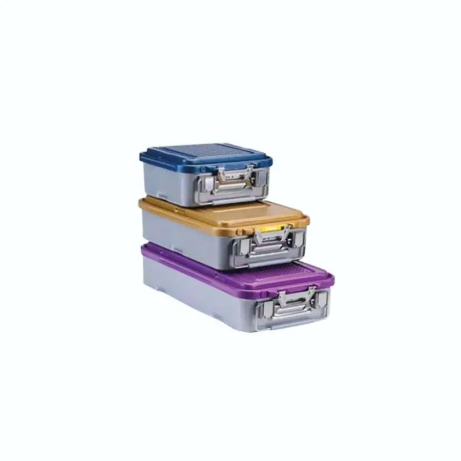 Aluminum Container with Long Term Filters for Sterilization Non Perforated Autoclave sterilization tray sterilization box