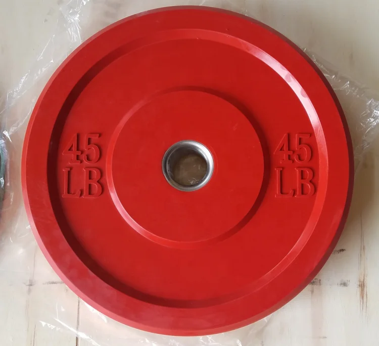 Fitness Colorful Weight Lifting Rubber Bumper Plate For Home Gym