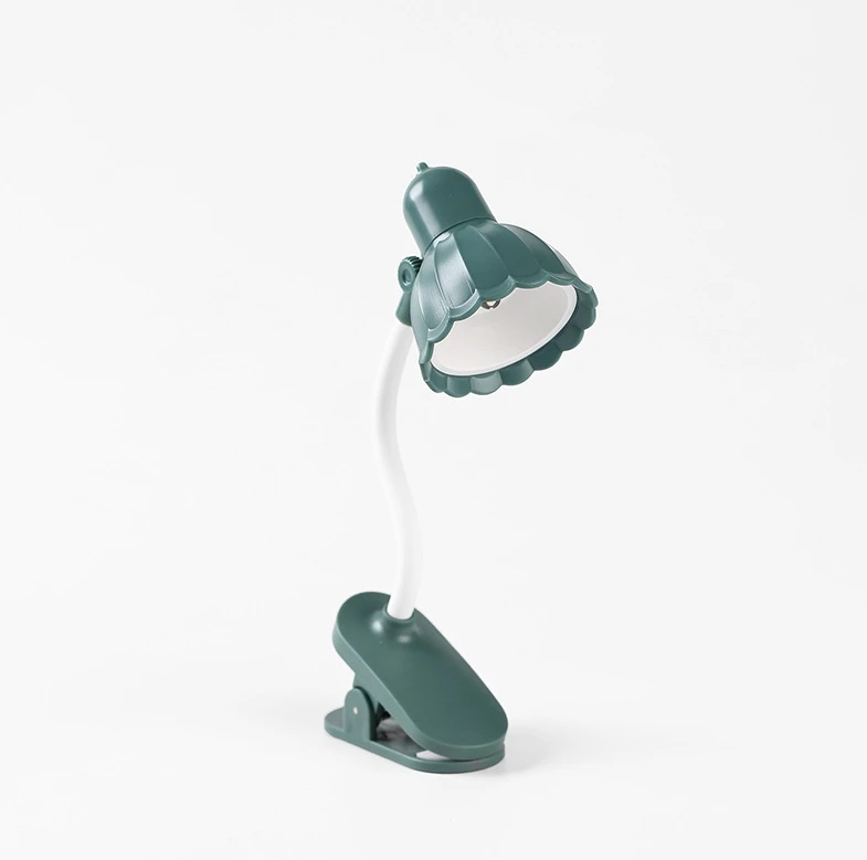 New mini portable clip small desk lamp random Angle rotation free bending small book clip night light