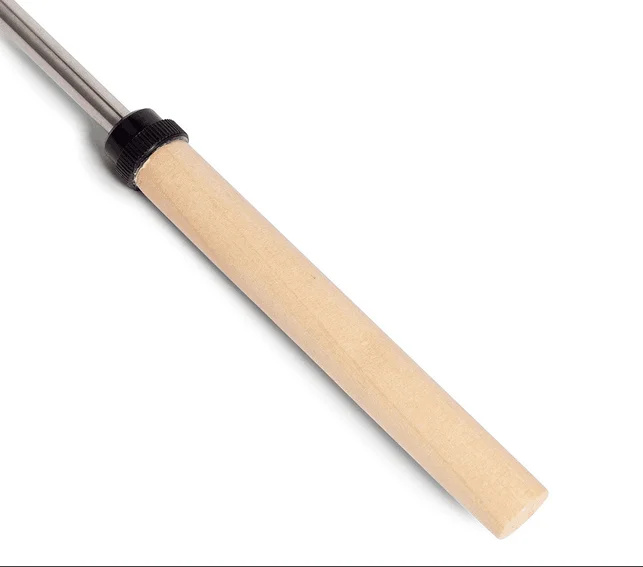 SET OF 5  wholesale 32 inch extendable Wooden handle  stainless Steel BBQ forks