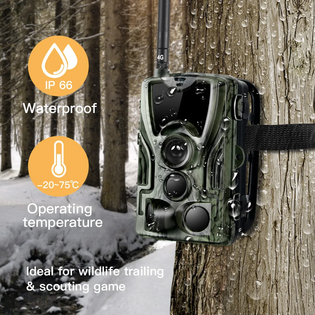 HC801LTE 4G Trail Camera SMS/SMTP/MMS Hunting Camera Photo Trap For Hunting trail 16MP 1080P Surveillance Camera
