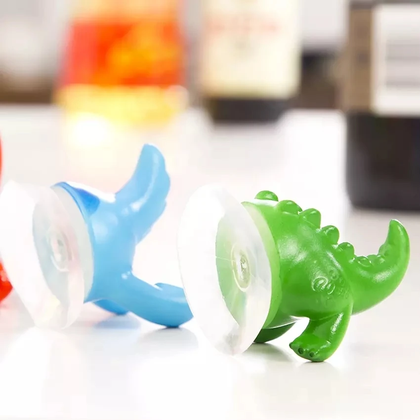 Creative Cartoon Suction Cup Hooks Wall-mounted Punch-free Home Decoration Animal Tail Plastic Adhesive Hook