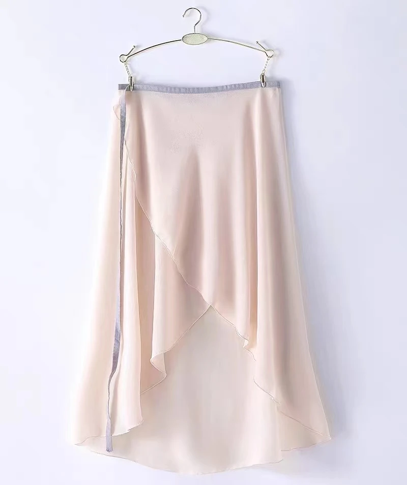 Personalized irregular wrap dance costume chiffon long ballet practice skirt for women