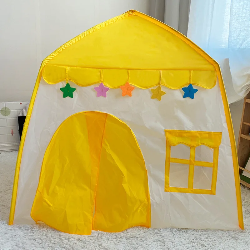 Unisex Large Foldable Princess Castle Tent Portable Inflatable Toy House for Indoor and Outdoor Play Kids Toy for Boys Girls