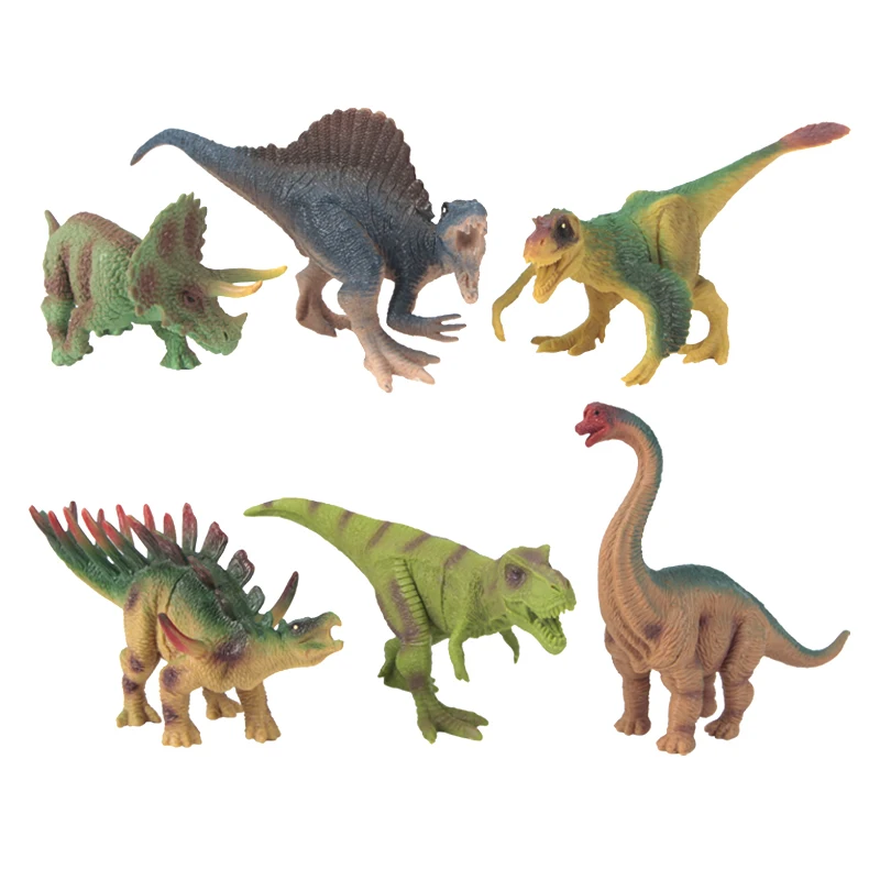 Realistic Dinosaur Figure Model Mini Toys Ocean Wild Forest Model Plastic Forest Animal Toy Set - 6pcs horse farm animals toys