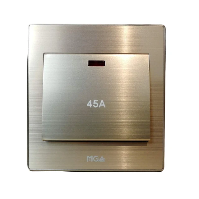 Double Pole Switch with Neon Indicator for Water Heater Air Conditioner wall switches