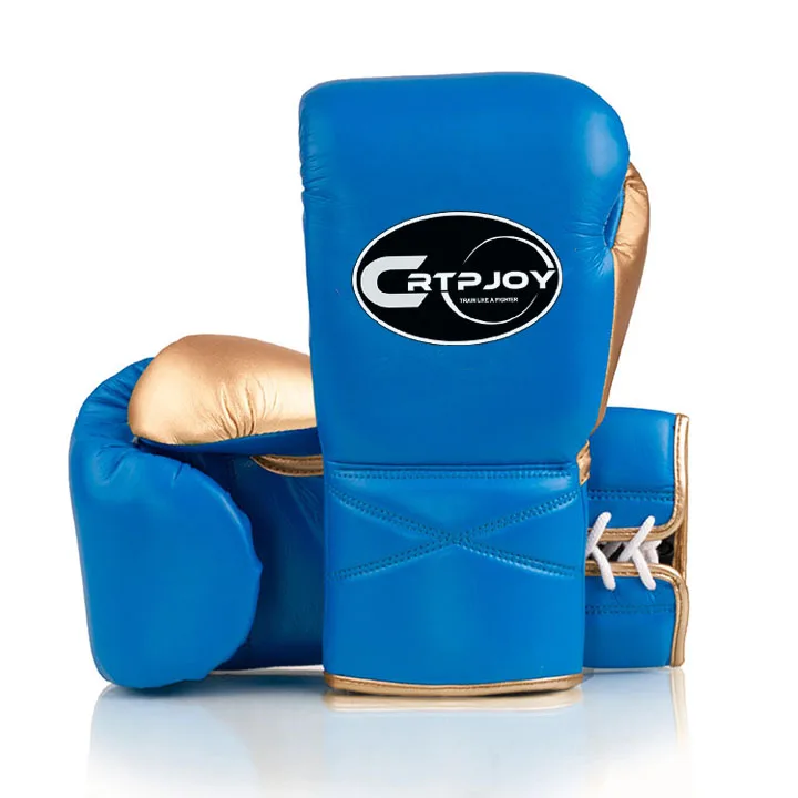 China Manufactured Professional Training Lace Up Boxing Gloves Kick Boxing Leather Custom Laced Boxing Gloves