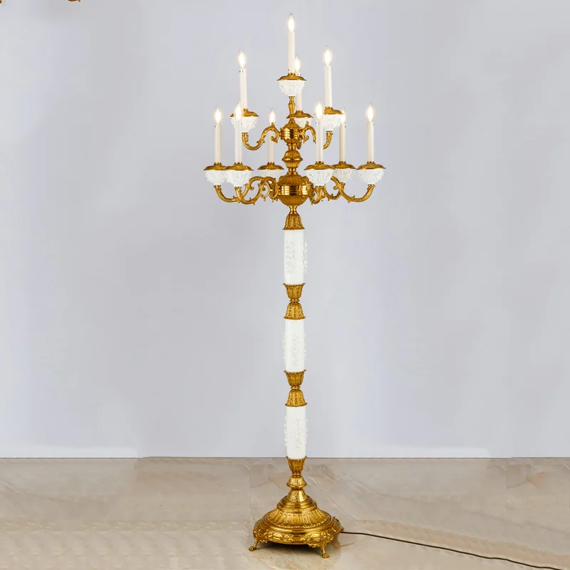 Ceremony Candle Brass Luxury Arabic Standing Lamp Bedroom Decoration Floor Light,metal Gold and White Bronze European E14 50000
