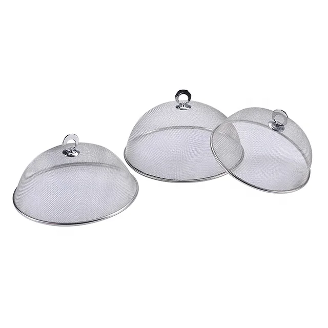 Reusable screen outdoor picnic fine metal mesh dome food cover
