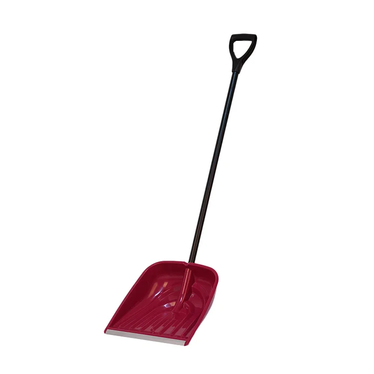Plastic Snow Shovel Snow Removal with Steel handle and D grip Suitable for Driveway or Pavement Clearing 16 1/2IN