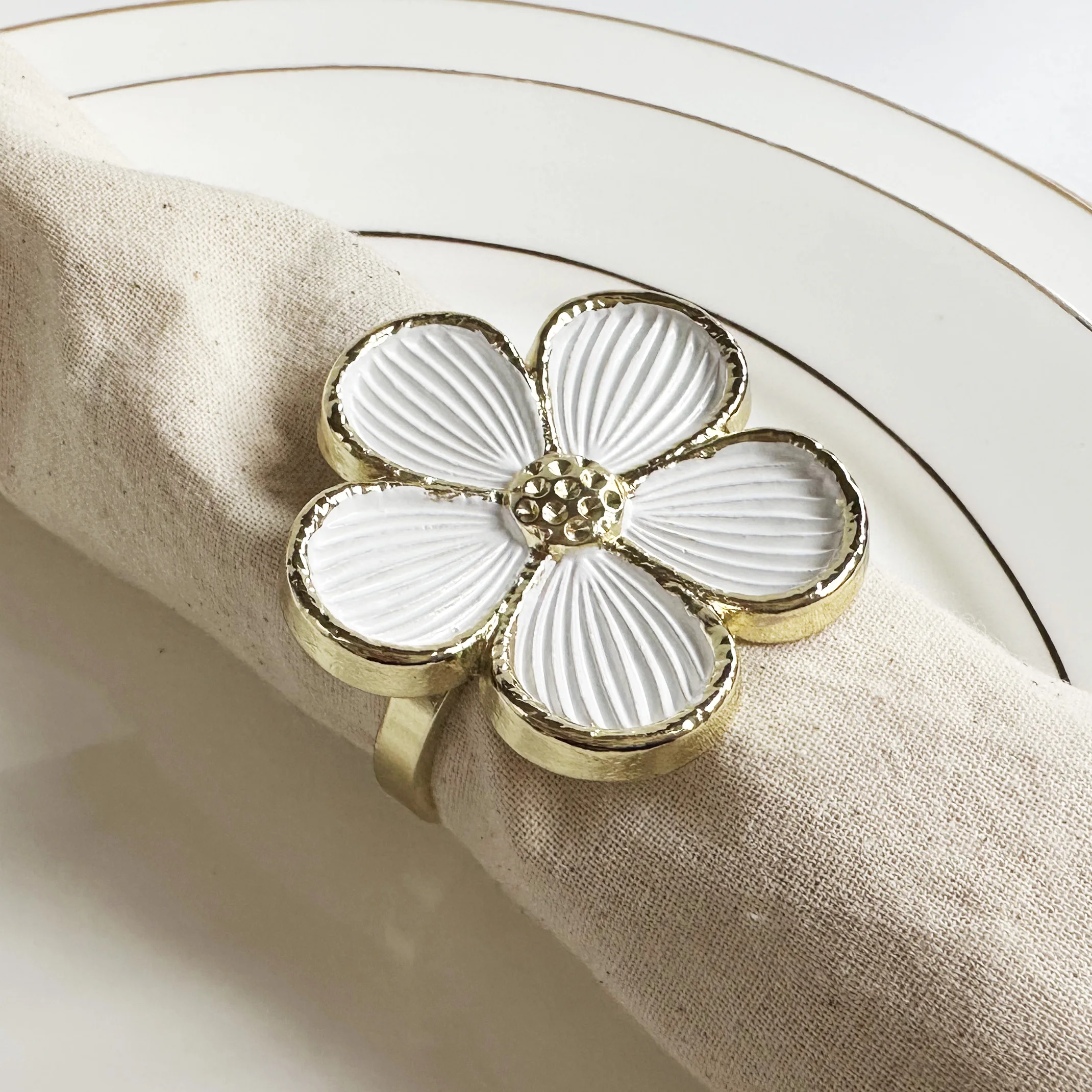 new flower napkin rings for wedding and event