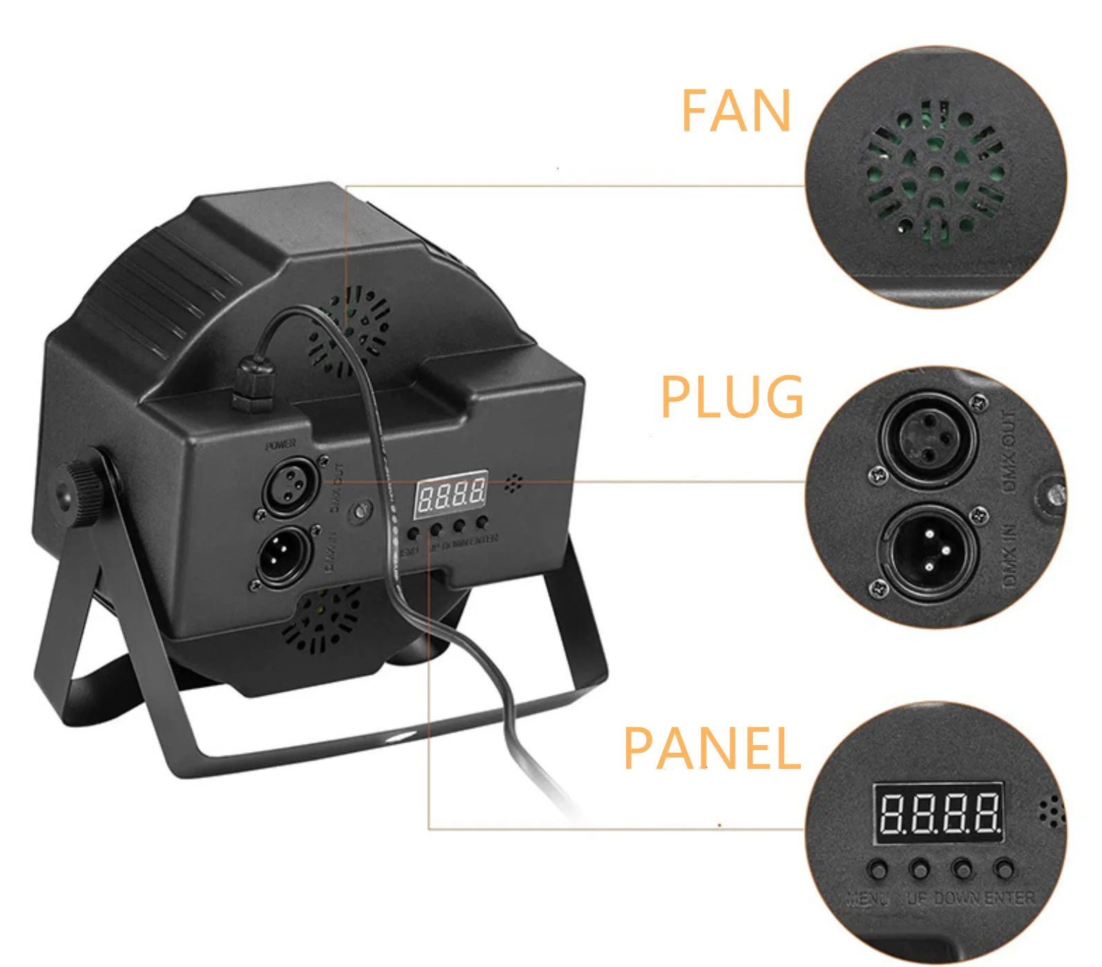 18 Вт/36 Вт светодиодные лучи с дистанционным управлением IP65 DMX512 для DJ развлечений и вечеринок RGBW УФ-излучение цветов