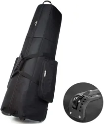 Heavy Duty Golf Bag Clue Tube Waterproof Golf Travel Cover Bag Cart Bag with Wheels for Traveling Golf Gear Transportation
