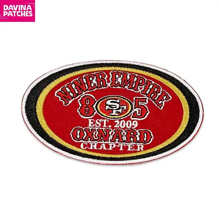 Custom Logo Embroidered Patches Designer Sew Iron On  Embroidery SF Patches