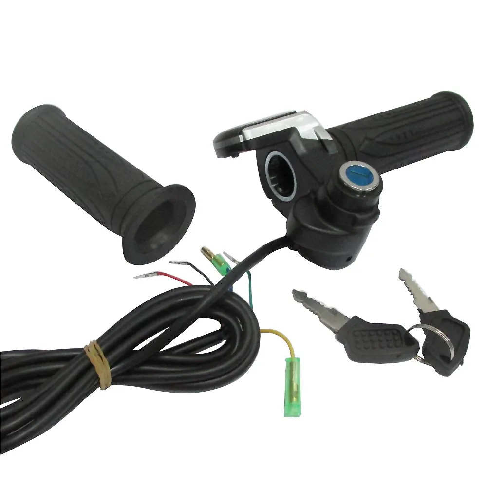 24V 36V 48V Electric Bicycle/Scooter e-bike Parts Twist Throttle Accelerator Gas with LCD Display and Key Lock