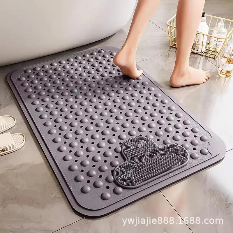 New TPE hotel bathtub bathroom non-slip mat household shower room bath waterproof massage foot mat suction cup floor mat