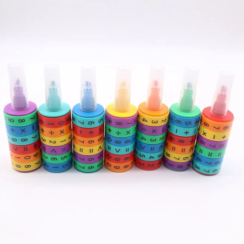 Kindergarten School Stationery Gifts New Education Mathematics Numerals Cylinder Learning Math Toy Highlighter Marker Pen