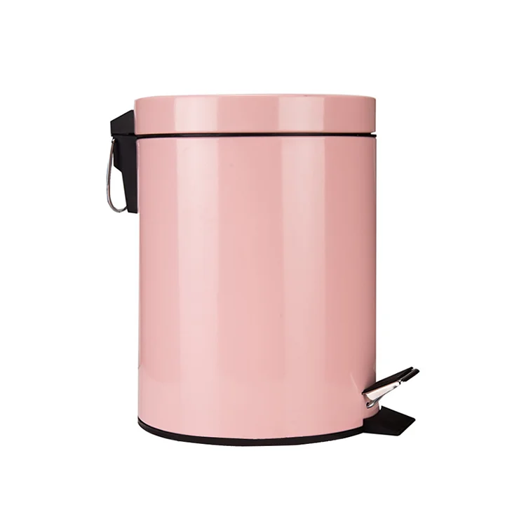5l steel trash bin dust bin garbage step bin compressed trash can for bathroom