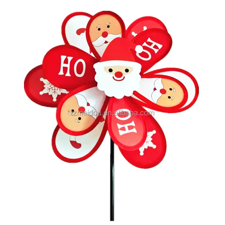 Beautiful Christmas wheel windmill Garden ornament  Lawn Pinwheels