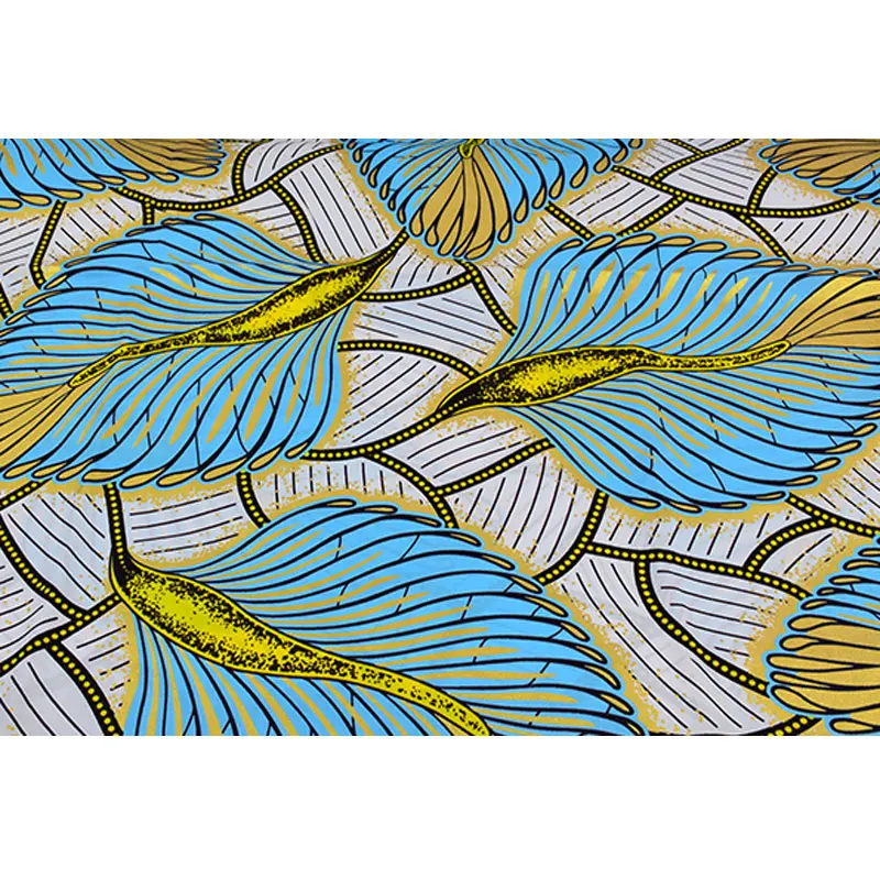 Multi-Color African Wax Print 100% Cotton Fabric