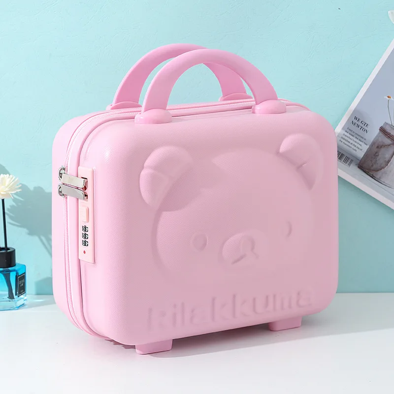 High Quality Children Mini Luggage Case Handbag Portable 14 Inch Cosmetic Makeup Organizer Suitcase Gift Box Hard Shell