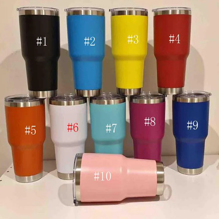 Стакан из нержавеющей стали 18/8 с двойными стенками, 20 унций, 30 унций, изолированная дорожная кружка для кофе, стакан