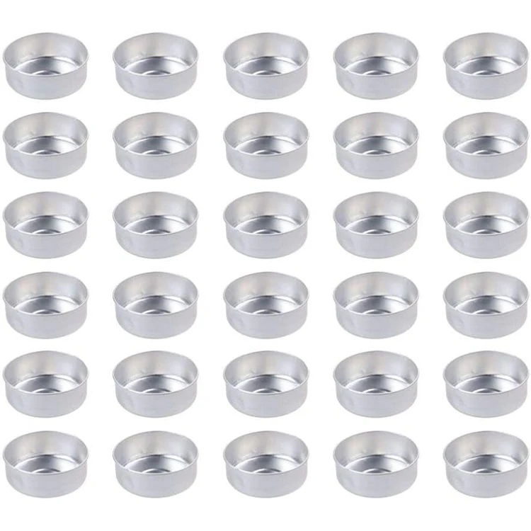 Party Wedding Indoor Decoration Silver Small Empty Tea Lights Candle Aluminum Tin Jar