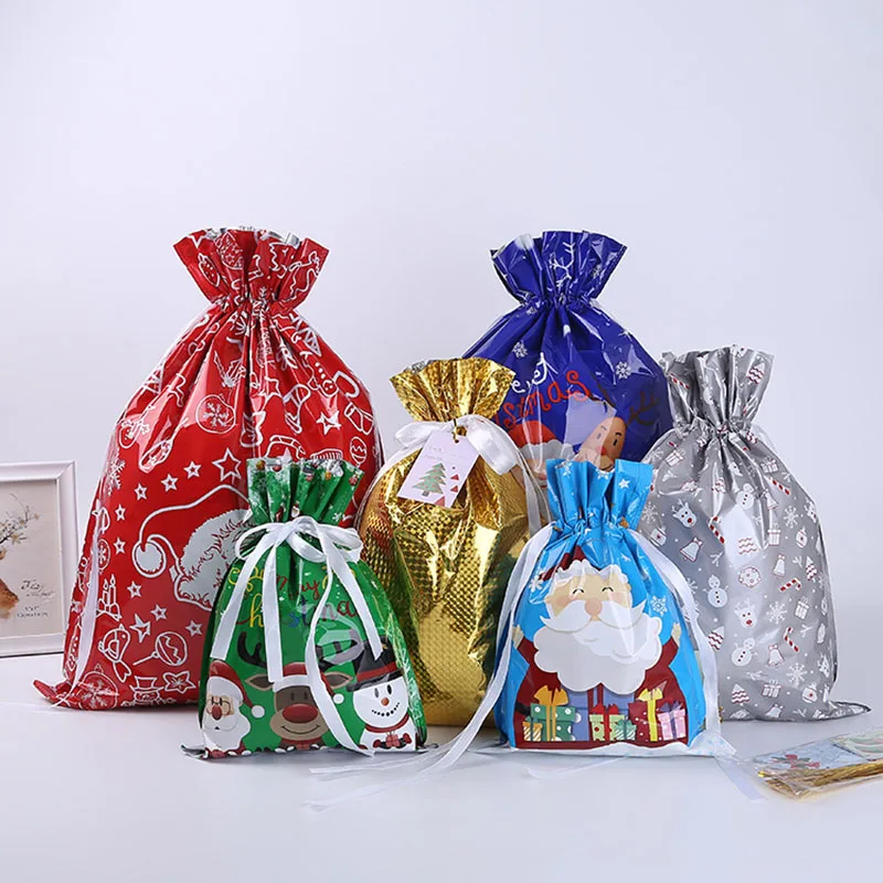 Wholesale Bulk Santa Claus Christmas Gift Bags Candy Packaging
