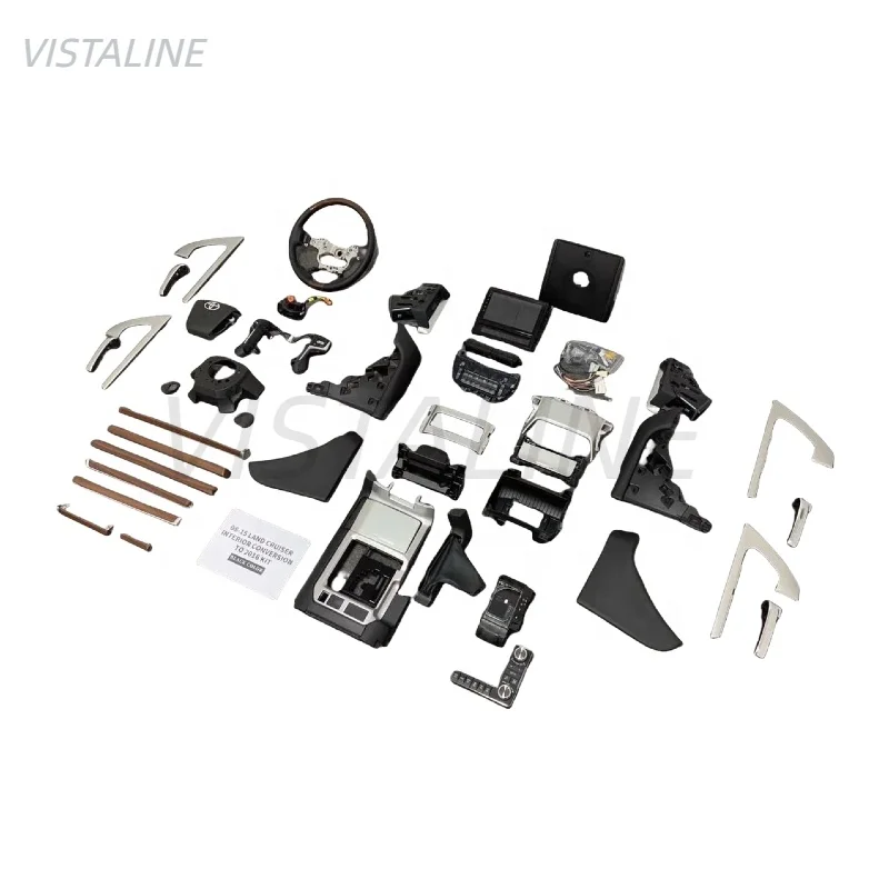 Auto Center Console Steering Wheel Upgrade LC200 Interior For Land Cruiser LC200 2008-2015 Model Inside Upgrade 2016-2022