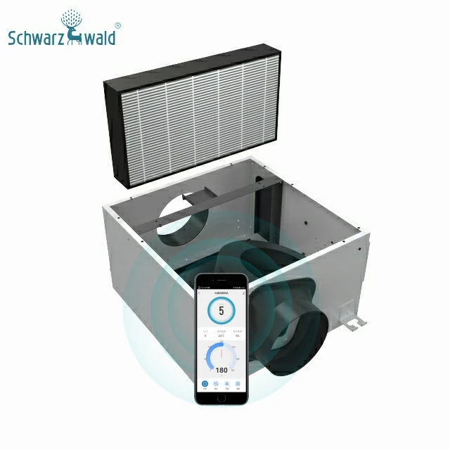 portable fresh air silent fan heat exchanger air ventilation system