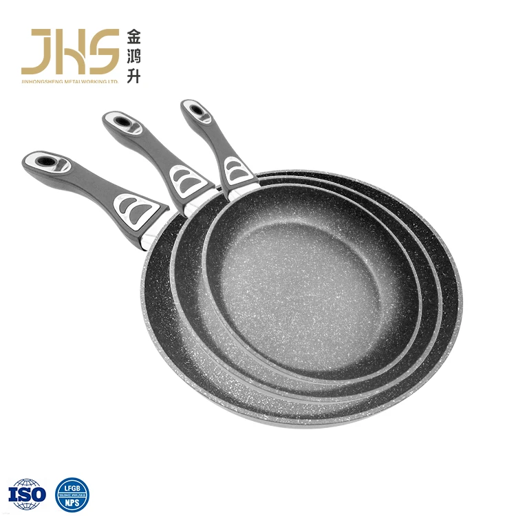 JHS hot selling induction non sticky aluminium cooking pan set frypan kitchen forged fry pan with bakelite handle