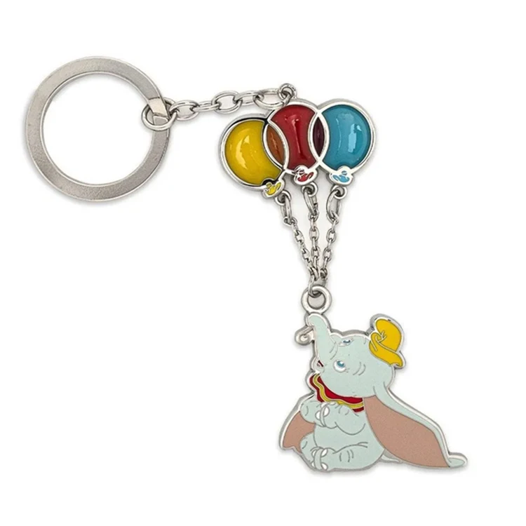 Hot Sell Listed Wooden Pom 3D Metal Hard Enamel Key Chain with Hook