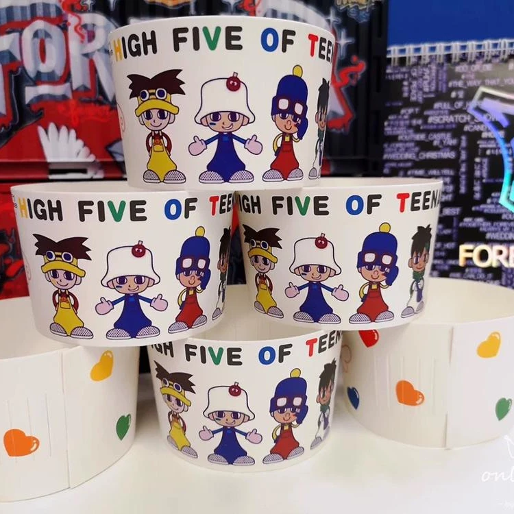 Idol fans birthday party use cups corrugated paper sleeve custom