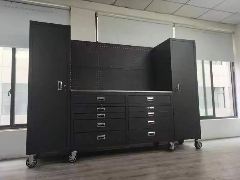 Goshen  YongKang factory  German Hot Sale Modern Wall Mounted Garage Module Tool Cabinet and Work Bench Tool Roller Cabinet