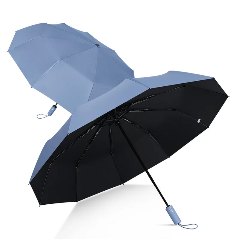 Auto Open Close 3 Fold Automatic Large Size Plastic Handle Umbrella Paraguas