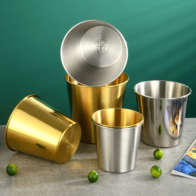 decorative bucket Kitchen Bulk Stainless Steel Bucket Kitchen metal storage box Household mini bucket