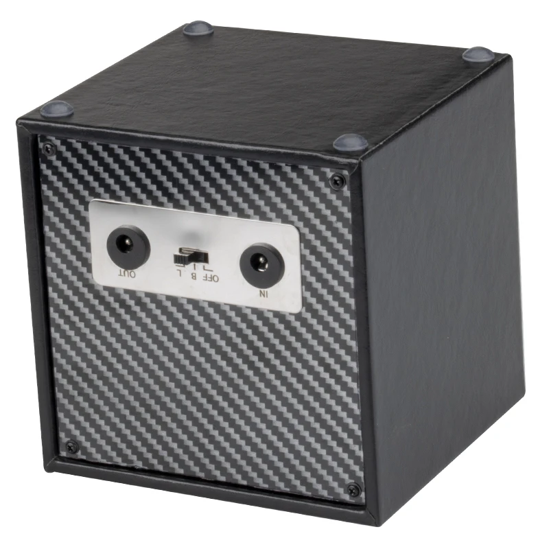 3-Speed Adjustable Household Use New Black Leather Cherry Veneer Single Watch Shaker Automatic Box