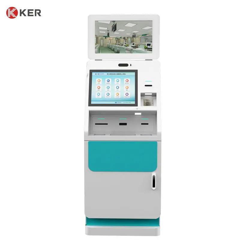 Smart Digital Card Reader Selfservice Terminal Printer Kiosk Cash Accept Self Service Check Out Hospital Kiosk