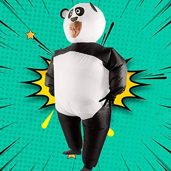 Black and White Inflatable Panda Costume for Christmas Halloween Enjoyable Blow up Costumes