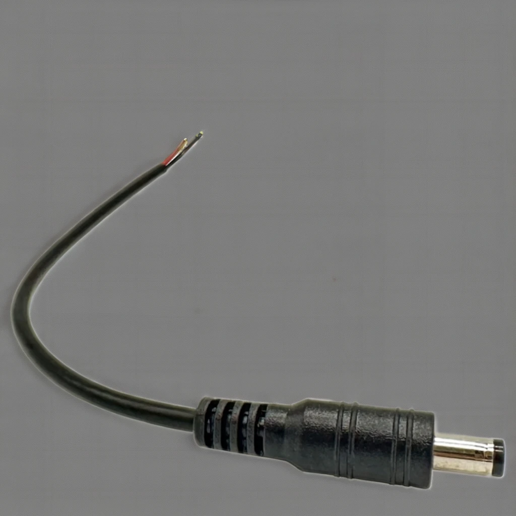 5.5*2.1mm male and female to bare end 12V adapter DC power cord DC Power Cable 5.5 2.1 Male to FeMale Jack 15cm length