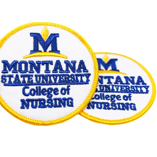 Wholesale Custom 3D Logo Embroidered Name Badges New Design Iron On Fabric Patches for Clothing