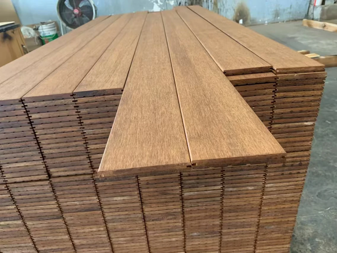 Outdoor solid bamboo wall cladding Fluted patterned wall panels Bamboo wood wall panel