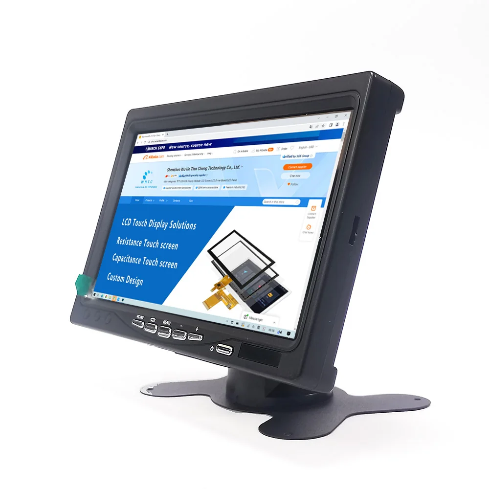 Display Screen Factory Wholesale 7 8 10Inch Multi-interface Hd Computer Mini Portable Lcd Tv Monitor With Speaker Av Vga Input
