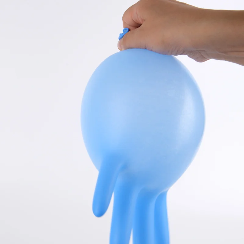 Mooni top small latex exam gloves blue examination powder