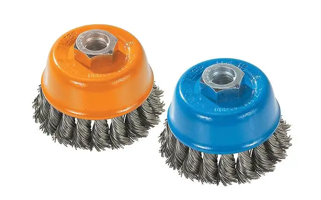 Delun 4-inch high-efficiency  wire brush rust removal tool, industrial grade quality, compatible with various polishing machines