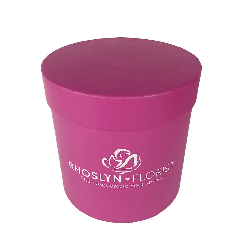 wholesale luxury rose Cylinder gift boxes for flowers round flower box for bouquets
